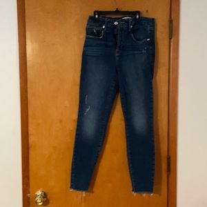 Good American skinny raw hem